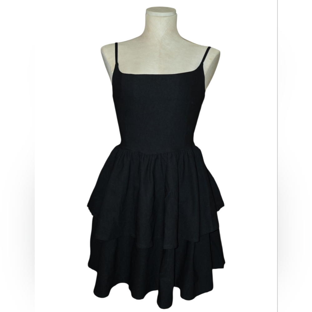 Black Layered Mini Dress By Blue Blush